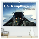 U.S. Kampfflugzeuge. Impressionen (hochwertiger Premium Wandkalender 2025 DIN A2 quer), Kunstdruck in Hochglanz