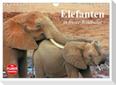 Elefanten in freier Wildbahn (Wandkalender 2025 DIN A4 quer), CALVENDO Monatskalender