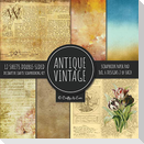 Antique Vintage Scrapbook Paper Pad 8x8 Decorative Scrapbooking Kit Collection for Cardmaking, DIY Crafts, Creating, Old Style Theme, Multicolor Designs