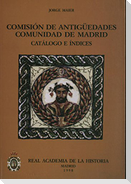 Comisión de Antigüedades. Comunidad de Madrid : catálogo e índices