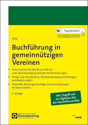 Thie, Bernhard. Buchführung in gemeinnützigen Vereinen. NWB Verlag, 2026.