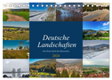 Deutsche Landschaften - eine Reise durch die Jahreszeiten (Tischkalender 2024 DIN A5 quer), CALVENDO Monatskalender