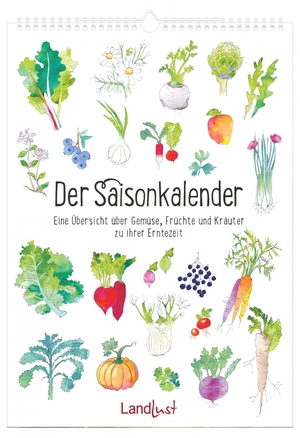 Neumann Verlage GmbH & Co KG (Hrsg.). Der Saisonkalender - eine Übersicht über Gemüse, Früchte und Kräuter zu ihrer Erntezeit - immerwährender Wandkalender 29,7x42 cm mit saisonalem Obst, Gemüse und Kräutern und Anbautipps. Neumann Verlage GmbH & Co, 2026.