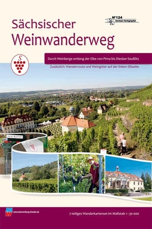 Wandertourenführer Sächsischer Weinwanderweg - 7-teiliges Wanderkartenset. Sachsen Kartographie, 2022.