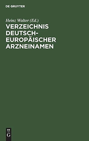 Walter, Heinz (Hrsg.). Verzeichnis Deutsch-Europäischer Arzneinamen - Und Tabellen der Maximaldosen (Arzneimittel, Wirkstoffe) MAK- und BAT-Werte (Arbeitsstoffe). De Gruyter, 1984.
