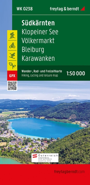 Freytag-Berndt und Artaria KG (Hrsg.). Südkärnten - Klopeiner See - Völkermarkt - Bleiburg - Karawanken, Wander + Radkarte 1:50.000 - Klopeiner See - Völkermarkt - Bleiburg - Karawanken, mit Infoguide, GPX Tracks, wasserfest und reißfest. Freytag + Berndt, 2021.