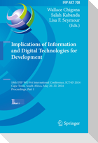 Implications of Information and Digital Technologies for Development