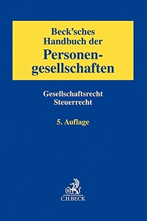 Prinz, Ulrich / Holger Kahle (Hrsg.). Beck'sches Handbuch der Personengesellschaften - Gesellschaftsrecht, Steuerrecht. C.H. Beck, 2019.