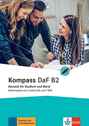Braun, Birgit / Fügert, Nadja et al. Kompass DaF B2 - Deutsch für Studium und Beruf. Medienpaket (4 Audio-CDs + DVD). Klett Sprachen GmbH, 2020.