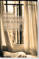 To Vanish Off a Page