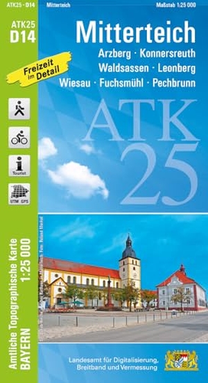 Landesamt für Digitalisierung, Breitband und Vermessung (Hrsg.). ATK25-D14 Mitterteich (Amtliche Topographische Karte 1:25000) - Arzberg, Konnersreuth, Waldsassen, Leonberg, Wiesau, Fuchsmühl, Pechbrunn. LDBV Bayern, 2026.