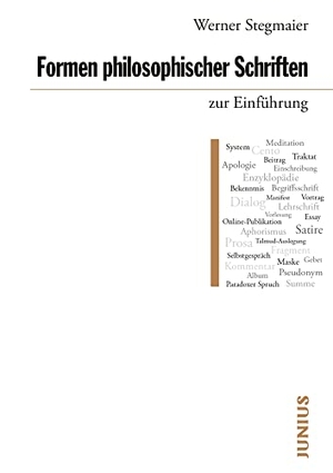 Stegmaier, Werner. Formen philosophischer Schriften zur Einführung. Junius Verlag GmbH, 2021.