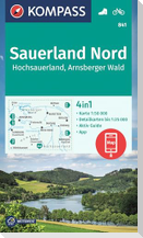 KOMPASS Wanderkarte 841 Sauerland Nord, Hochsauerland, Arnsberger Wald 1:50.000