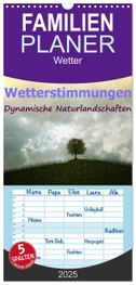 Familienplaner 2025 - Wetterstimmungen. Dynamische Naturlandschaften mit 5 Spalten (Wandkalender, 21 x 45 cm) CALVENDO