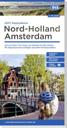 ADFC-Regionalkarte Nord-Holland Amsterdam, 1:75.000, mit Tagestourenvorschlägen und allen Knotenpunkten, reiß- und wetterfest, E-Bike-geeignet, GPS-Tracks Download