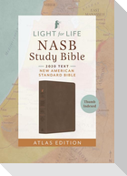 Light for Life NASB Study Bible--Atlas Edition [Thumb Indexed] (Mocha Brown)