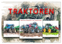 Traktoren - malerische Kraftpakete in der Landwirtschaft (Wandkalender 2024 DIN A3 quer), CALVENDO Monatskalender