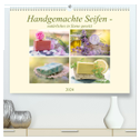 Handgemachte Seifen - natürliches in Szene gesetzt (hochwertiger Premium Wandkalender 2024 DIN A2 quer), Kunstdruck in Hochglanz