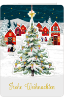 Weihnachtskarte mit Anhänger Tannenbaum