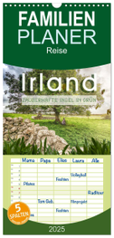 Familienplaner 2025 - Irland - Zauberhafte Insel in grün mit 5 Spalten (Wandkalender, 21 x 45 cm) CALVENDO