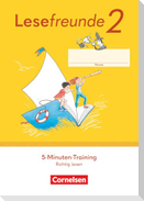 Lesefreunde 2. Schuljahr. 5-Minuten-Training - Arbeitsheft Richtig Lesen - Östliche Bundesländer und Berlin