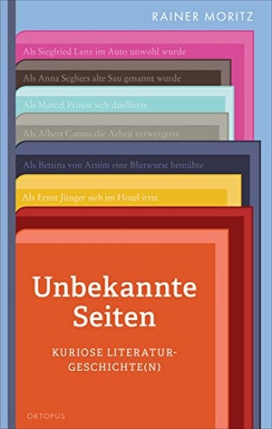 Moritz, Rainer. Unbekannte Seiten - Kuriose Literaturgeschichte(n). Oktopus, 2022.