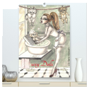 SEXY DOLLS - süße Pin-up Illustrationen, Zeichnungen, Grafiken und Malerei der Marke "Burlesque up your wall" von Sara Horwath (hochwertiger Premium Wandkalender 2024 DIN A2 hoch), Kunstdruck in Hochglanz