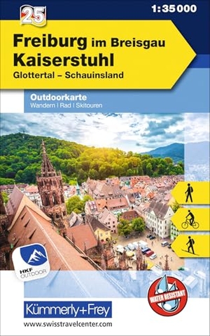 Freiburg im Breisgau Kaiserstuhl Glottertal, Schauinsland, Nr. 25 Outdoorkarte Deutschland 1:35 000 - Free Download mit HKF Outdoor App. Kümmerly und Frey, 2021.