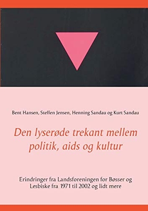 Jensen, Steffen / Hansen, Bent et al. Den lyserøde trekant mellem politik, aids og kultur - Erindringer fra Landsforeningen for Bøsser og Lesbiske fra 1971 til 2002 og lidt mere. Books on Demand, 2020.