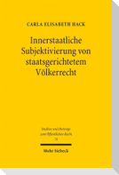 Innerstaatliche Subjektivierung von staatsgerichtetem Völkerrecht