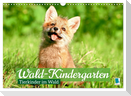 Wald-Kindergarten: Tierkinder im Wald (Wandkalender 2024 DIN A3 quer), CALVENDO Monatskalender