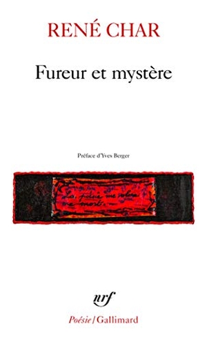 Char, Rene / Renbe Char. Fureur Et Mystere. Gallimard Education, 1967.
