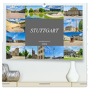 Stuttgart Stadtrundgang (hochwertiger Premium Wandkalender 2024 DIN A2 quer), Kunstdruck in Hochglanz