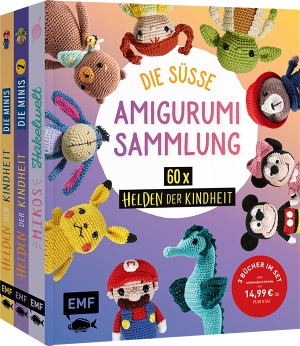 Borges, Inga / Urbanneck, Linda et al. Helden der Kindheit & mehr - Die süße Amigurumi-Sammlung für Disney-Fans - Über 60 Trickfiguren und Kulthelden in groß oder klein häkeln: Drei Bücher im Set mit allen Grundlagen. Edition Michael Fischer, 2026.