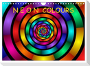 Neon Colours / UK-Version (Wall Calendar 2025 DIN A4 landscape), CALVENDO 12 Month Wall Calendar