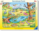 Ravensburger Kinderpuzzle - Die kleinen Dinosaurier - 8-17 Teile Rahmenpuzzle mit Konturstanzung für Kinder ab 3 Jahren