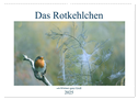 Das Rotkehlchen, ein Kleiner ganz Groß (Wandkalender 2025 DIN A2 quer), CALVENDO Monatskalender