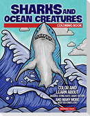 Sharks and Ocean Creatures Coloring Book