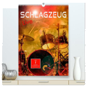 Schlagzeug live (hochwertiger Premium Wandkalender 2024 DIN A2 hoch), Kunstdruck in Hochglanz