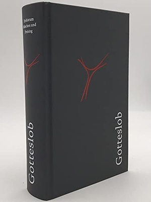 Gotteslob. Katholisches Gebet- und Gesangbuch - Ausgabe für das Erzbistum München und Freising - Großdruck, Balacron dunkelgrau, Naturschnitt. Sankt Michaelsbund, 2014.