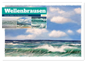 Wellenbrausen - Gemalte Wellen von Michaela Spreider (Wandkalender 2024 DIN A2 quer), CALVENDO Monatskalender