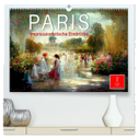 Paris - impressionistische Eindrücke (hochwertiger Premium Wandkalender 2024 DIN A2 quer), Kunstdruck in Hochglanz