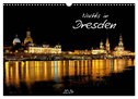 Nachts in Dresden (Wandkalender 2024 DIN A3 quer), CALVENDO Monatskalender