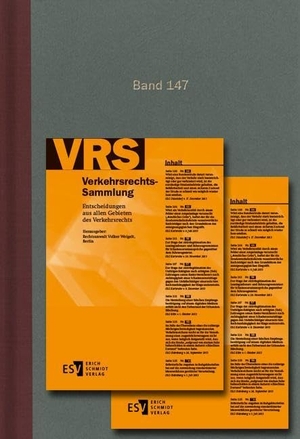 Weigelt, Volker. Verkehrsrechts-Sammlung (VRS) Band 147 - Entscheidungen aus allen Gebieten des Verkehrsrechts. Schmidt, Erich Verlag, 2025.