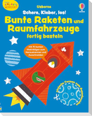 Kleine Kreativ-Werkstatt: Schere, Kleber, los! Bunte Raketen und Raumfahrzeuge fertig basteln