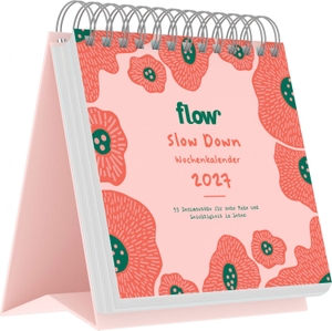 Der Slow Down Kalender 2027 - Wochen-Tischaufstellkalender 16x17 cm - inspirierender Aufstellkalender mit Spiralbindung, 53 Denkanstößen & Tipps für mehr Achtsamkeit für Alltag & Büro. Neumann Verlage GmbH & Co, 2026.