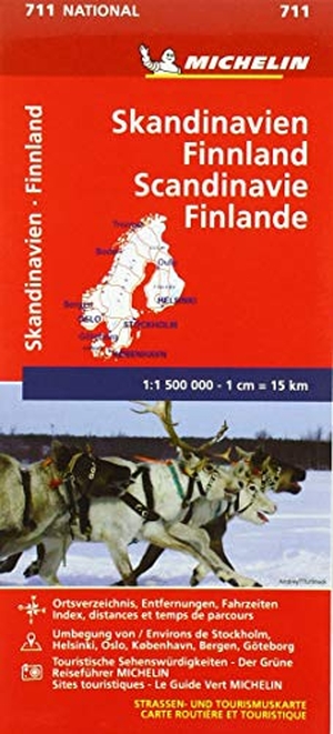 Michelin (Hrsg.). Michelin Skandinavien - Finnland 1 : 1 500 000 - Straßen- und Tourismuskarte. Michelin Editions, 2017.