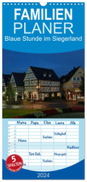 Familienplaner 2024 - Blaue Stunde im Siegerland mit 5 Spalten (Wandkalender, 21 x 45 cm) CALVENDO