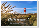 OSTFRIESLAND Strand und Mee(h)r (Wandkalender 2024 DIN A2 quer), CALVENDO Monatskalender
