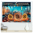 Krypto und Blockchain (hochwertiger Premium Wandkalender 2024 DIN A2 quer), Kunstdruck in Hochglanz